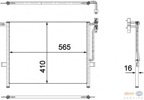 8FC351304511 HELLA condensador aire acondicionado