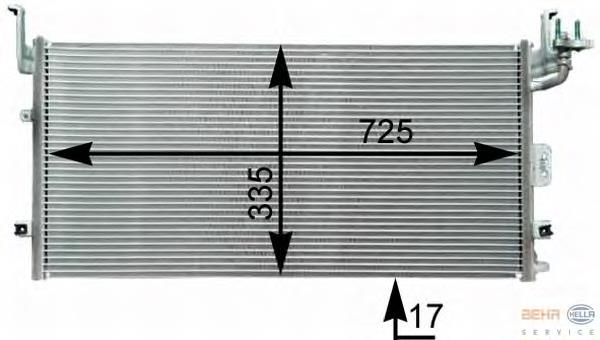 Condensador aire acondicionado 8FC351303071 HELLA