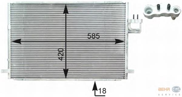 8FC351303001 HELLA condensador aire acondicionado