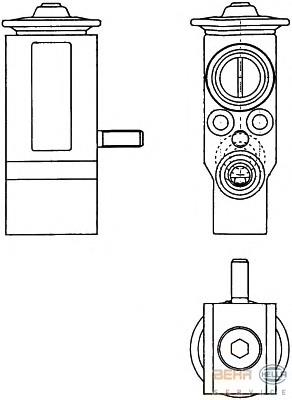 8UW351303381 HELLA válvula de expansión, aire acondicionado