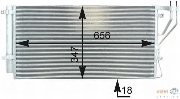 8FC351303161 HELLA condensador aire acondicionado