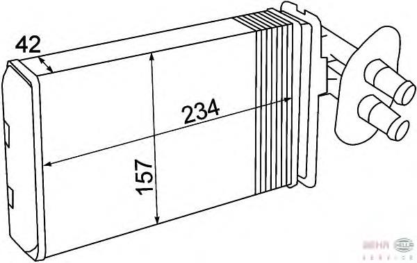 8FH351308741 HELLA Radiador interior