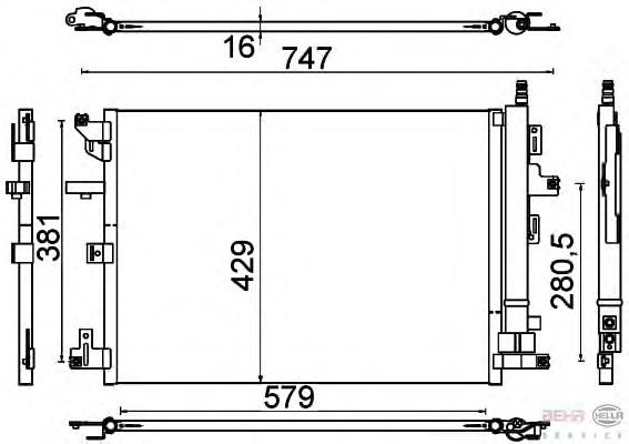 8FC351310601 HELLA condensador aire acondicionado