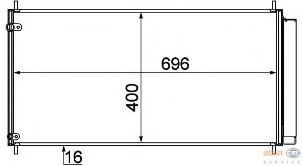 8FC351310151 HELLA condensador aire acondicionado