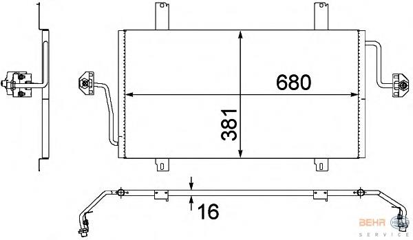 8FC351306531 HELLA condensador aire acondicionado