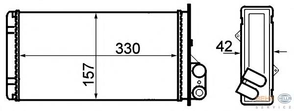 Radiador de calefacción HELLA 8FH351308541 precio, desde 23,98 EUR