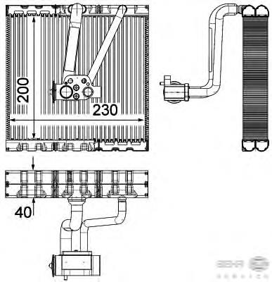 Evaporador, aire acondicionado 8FV351330711 HELLA