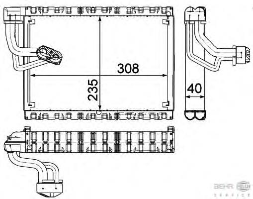 Evaporador, aire acondicionado 8K2898967 VAG