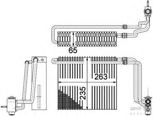 Evaporador, aire acondicionado 8FV351331171 HELLA