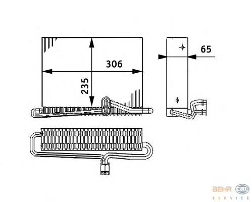 Evaporador, aire acondicionado AE74000S Mahle Original