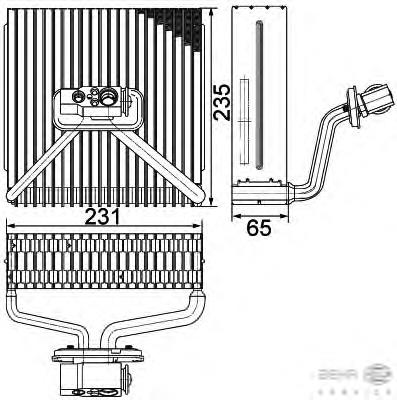 Evaporador, aire acondicionado 8FV351330151 HELLA