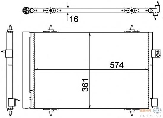 8FC351319451 HELLA condensador aire acondicionado