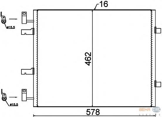 8FC351318691 HELLA condensador aire acondicionado