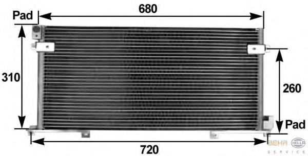 8FC 351 300-211 HELLA condensador aire acondicionado