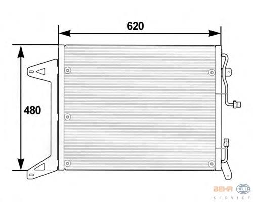 Condensador aire acondicionado 8FC351300051 HELLA