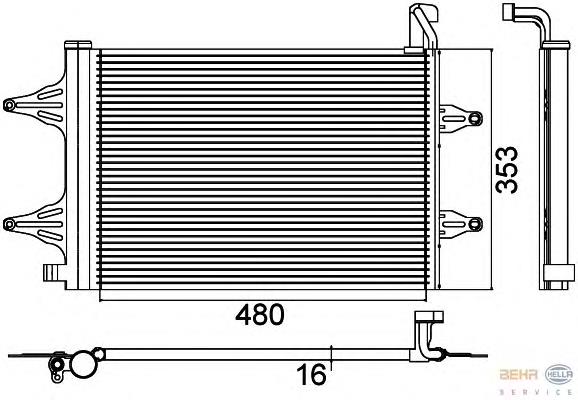 Condensador aire acondicionado 8FC351301531 HELLA