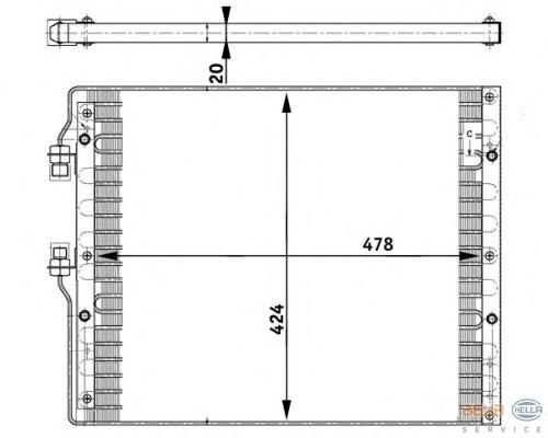 8FC351302181 HELLA condensador aire acondicionado