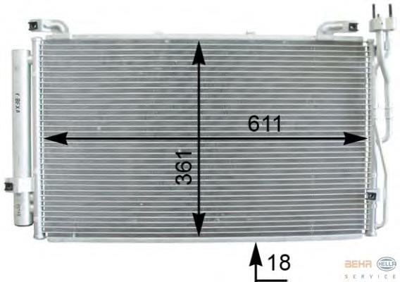 8FC351302271 HELLA condensador aire acondicionado