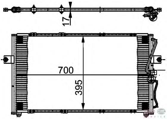 8FC351302011 HELLA condensador aire acondicionado