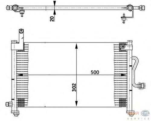 8FC351302091 HELLA condensador aire acondicionado