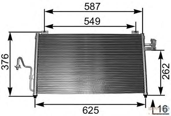 8FC351301091 HELLA condensador aire acondicionado