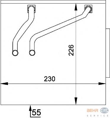 Evaporador de aire acondicionado 8FV351211141 HELLA