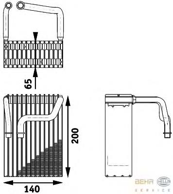 Evaporador, aire acondicionado 8FV351211361 HELLA