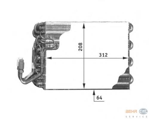 Evaporador, aire acondicionado A0008305658 Mercedes