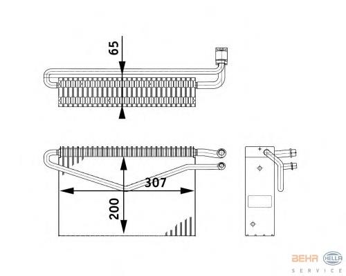 Evaporador, aire acondicionado 8FV351211761 HELLA