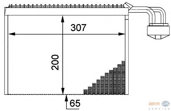 Evaporador, aire acondicionado 8FV351211711 HELLA