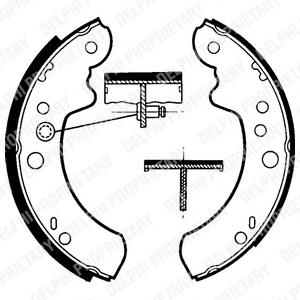 LS1313 Delphi zapatas de frenos de tambor traseras