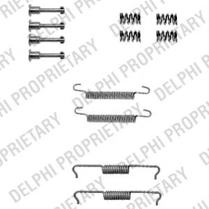 LY1330 Delphi kit de montaje, zapatas de freno traseras