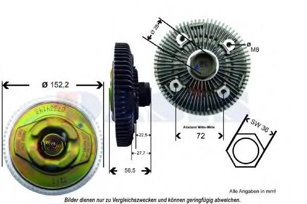 131100060110 Case embrague, ventilador del radiador