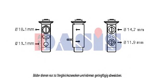 840107N Dasis válvula de expansión, aire acondicionado