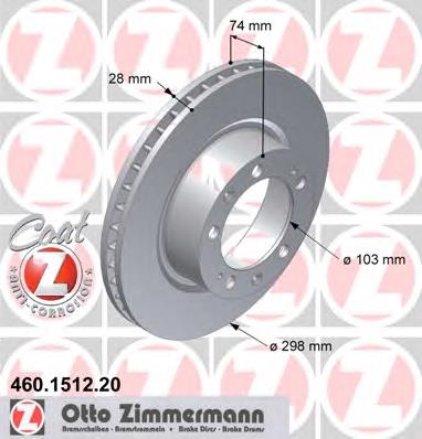 460.1512.20 Zimmermann freno de disco delantero