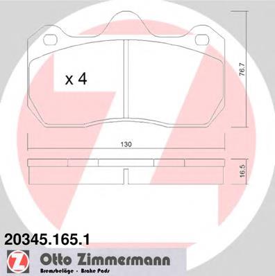 203451651 Zimmermann pastillas de freno delanteras