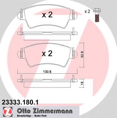 23333.180.1 Zimmermann pastillas de freno delanteras