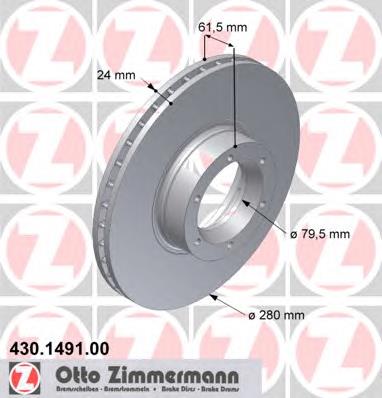 430.1491.00 Zimmermann freno de disco delantero