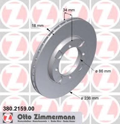 380 2159 00 Zimmermann freno de disco delantero