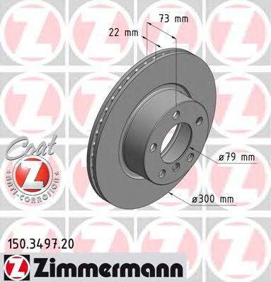 Disco de freno 150349720 Zimmermann