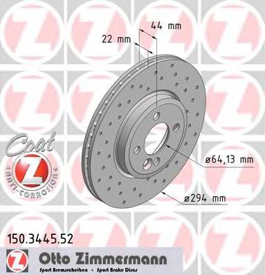 150.3445.52 Zimmermann freno de disco delantero