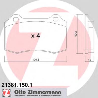 21381.150.1 Zimmermann pastillas de freno delanteras