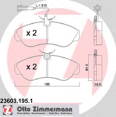 23603.195.1 Zimmermann pastillas de freno delanteras