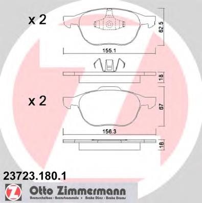 237231801 Zimmermann Pastillas delanteras