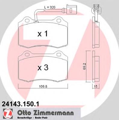 24143.150.1 Zimmermann pastillas de freno delanteras