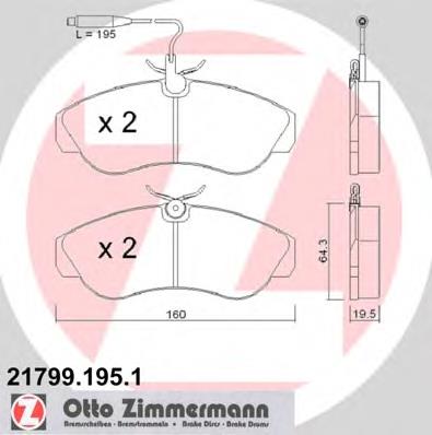 21799.195.1 Zimmermann pastillas de freno delanteras