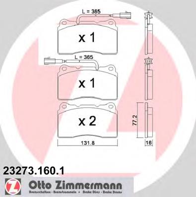 23273.160.1 Zimmermann pastillas de freno delanteras