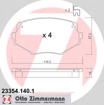 23354.140.1 Zimmermann pastillas de freno delanteras