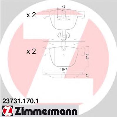 23731.170.1 Zimmermann pastillas de freno traseras