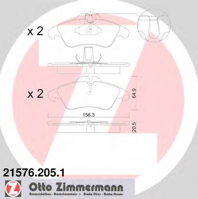 Pastillas de freno delanteras Zimmermann 215762051